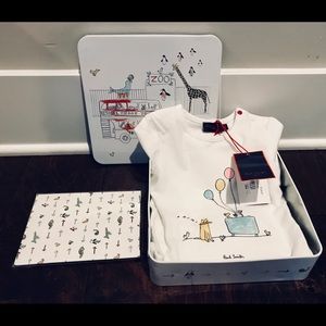 NWT, Paul Smith Junior Baby Girl Tin Gift Set 18mo